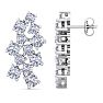 3 1/2 Carat Lab Grown Diamond Cluster Drop Earrings In 14 Karat White Gold Image-1