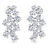 3 1/2 Carat Lab Grown Diamond Cluster Drop Earrings In 14 Karat White Gold Image-2