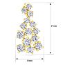 4 Carat Lab Grown Diamond Cluster Drop Earrings In 14 Karat Yellow Gold Image-5