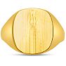 Estate Jewelry Gents Cushion Shape Signet Ring In Yellow Gold Overlay, Size 9 Image-1