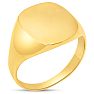 Estate Jewelry Gents Cushion Shape Signet Ring In Yellow Gold Overlay, Size 9 Image-2