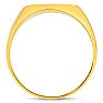 Estate Jewelry Gents Cushion Shape Signet Ring In Yellow Gold Overlay, Size 9 Image-3