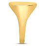 Estate Jewelry Gents Cushion Shape Signet Ring In Yellow Gold Overlay, Size 9 Image-4