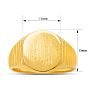 Estate Jewelry Gents Oval Shape Signet Ring In Yellow Gold Overlay, Size 8.5 Image-5