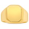 Estate Jewelry Gents Octagon Shape Signet Ring In Yellow Gold Overlay, Size 9.5 Image-1