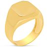 Estate Jewelry Gents Octagon Shape Signet Ring In Yellow Gold Overlay, Size 9.5 Image-2