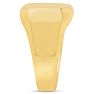 Estate Jewelry Gents Octagon Shape Signet Ring In Yellow Gold Overlay, Size 9.5 Image-4