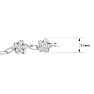 Estate Jewelry Three Flower Link Bracelet In Sterling Silver With Zirconias, 7 Inches Image-4