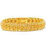 Estate Jewelry Nugget Link Bracelet In Yellow Gold Overlay, 12mm, 8 Inches Image-1