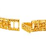 Estate Jewelry Nugget Link Bracelet In Yellow Gold Overlay, 12mm, 8 Inches Image-3