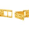 Estate Jewelry Nugget Link Bracelet In Yellow Gold Overlay, 15mm, 8 Inches Image-3