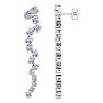 2 Carat Lab Grown Diamond Line Drop Earrings In 14 Karat White Gold, 2 Inches Image-1