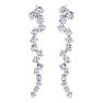 2 Carat Lab Grown Diamond Line Drop Earrings In 14 Karat White Gold, 2 Inches Image-2