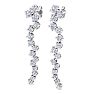2 Carat Lab Grown Diamond Line Drop Earrings In 14 Karat White Gold, 2 Inches Image-4