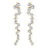 2 Carat Lab Grown Diamond Line Drop Earrings In 14 Karat Yellow Gold, 2 Inches Image-2