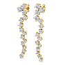 2 Carat Lab Grown Diamond Line Drop Earrings In 14 Karat Yellow Gold, 2 Inches Image-4