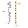 2 Carat Lab Grown Diamond Line Drop Earrings In 14 Karat Yellow Gold, 2 Inches Image-5