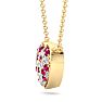 2 Carat Ruby and Lab Grown Diamond Heart Necklace In 14 Karat Yellow Gold, 1 1/2 Inches Image-3