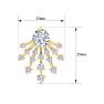 4 1/2 Carat Round Shape Lab Grown Diamond Spray Drop Earrings In 14 Karat Yellow Gold Image-5