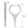 3/4 Carat Lab Grown Diamond Hoop Drop Earrings In 14 Karat White Gold, 1 Inch Image-5