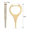 3/4 Carat Lab Grown Diamond Hoop Drop Earrings In 14 Karat Yellow Gold, 1 Inch Image-5