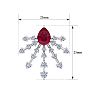 3 1/2 Carat Pear Shape Ruby and Lab Grown Diamond Spray Drop Earrings In 14 Karat White Gold Image-5
