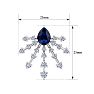 3 1/2 Carat Pear Shape Sapphire and Lab Grown Diamond Spray Drop Earrings In 14 Karat White Gold Image-5