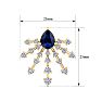 3 1/2 Carat Pear Shape Sapphire and Lab Grown Diamond Spray Drop Earrings In 14 Karat Yellow Gold Image-5