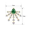 3 1/2 Carat Pear Shape Emerald and Lab Grown Diamond Spray Drop Earrings In 14 Karat Yellow Gold Image-5