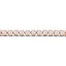 Estate Jewelry 3 Carat Bezel Lab Grown Diamond Bracelet In 14 Karat Rose Gold, 7 Inches Image-2