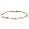 Estate Jewelry 3 Carat Bezel Lab Grown Diamond Bracelet In 14 Karat Rose Gold, 7 Inches Image-4
