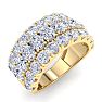 4 Carat Lab Grown Diamond Band Ring In 14K Yellow Gold Image-2