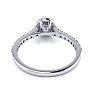 Estate Jewelry 1/2 Carat Natural Diamond Halo Engagement Ring in 14 Karat White Gold, Size 9.0
 Image-5
