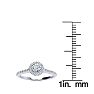 Estate Jewelry 1/2 Carat Natural Diamond Halo Engagement Ring in 14 Karat White Gold, Size 9.0
 Image-6