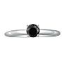 3/4 Carat Black Diamond Engagement Ring In 10K White Gold Image-1