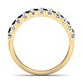 2 Carat Sapphire and Lab Grown Diamond Band Ring In 14K Yellow Gold Image-3