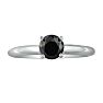 1 1/2 Carat Black Diamond Engagement Ring in 14K White Gold Image-1