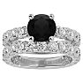 3 Carat Semi Mount Bridal Set In 14K White Gold Image-1