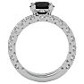 3 Carat Semi Mount Bridal Set In 14K White Gold Image-4