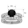 3 Carat Semi Mount Bridal Set In 14K White Gold Image-6