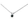 1/10ct Black Diamond Solitaire Pendant in 14k White Gold Image-2