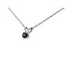 1/10ct Black Diamond Solitaire Pendant in 14k White Gold Image-3