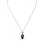 Sterling Silver Created Ruby Gothic Serpent Necklace, 18 Inches Image-3