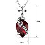 Sterling Silver Created Ruby Gothic Serpent Necklace, 18 Inches Image-5