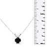 1/4ct Black Diamond Solitaire Pendant in White Gold Image-5