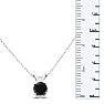 1/3ct Black Diamond Solitaire Pendant in 14k White Gold Image-5