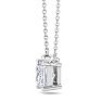 1/2 Carat Princess Cut Lab Grown Diamond Solitaire Necklace In Sterling Silver Image-4