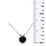 3/4ct Black Diamond Solitaire Pendant in 14k White Gold Image-5