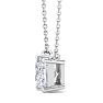 1 Carat Princess Cut Lab Grown Diamond Solitaire Necklace In Sterling Silver Image-4