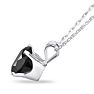 1ct Black Diamond Solitaire Pendant in 14k White Gold Image-3